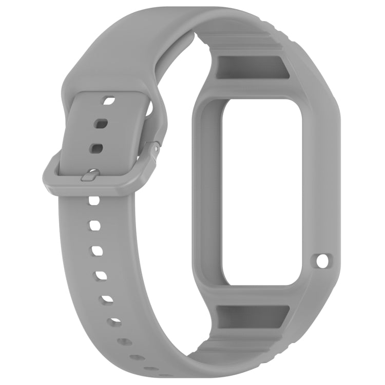 For Xiaomi Mi Band 8 Pro Solid Color Integrated TPU Watch Band(Grey) - Watch Bands by PMC TechLife | Online Shopping South Africa | PMC TechLife | Buy Now Pay Later Mobicred