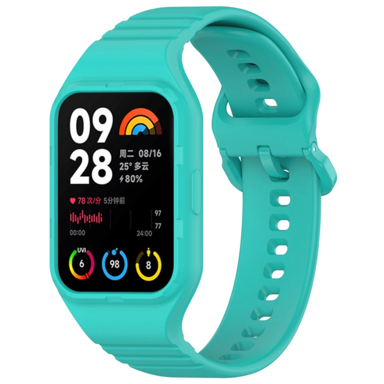 For Xiaomi Mi Band 8 Pro Solid Color Integrated TPU Watch Band(Teal) - Watch Bands by PMC TechLife | Online Shopping South Africa | PMC TechLife