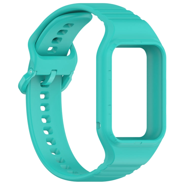 For Xiaomi Mi Band 8 Pro Solid Color Integrated TPU Watch Band(Teal) - Watch Bands by PMC TechLife | Online Shopping South Africa | PMC TechLife