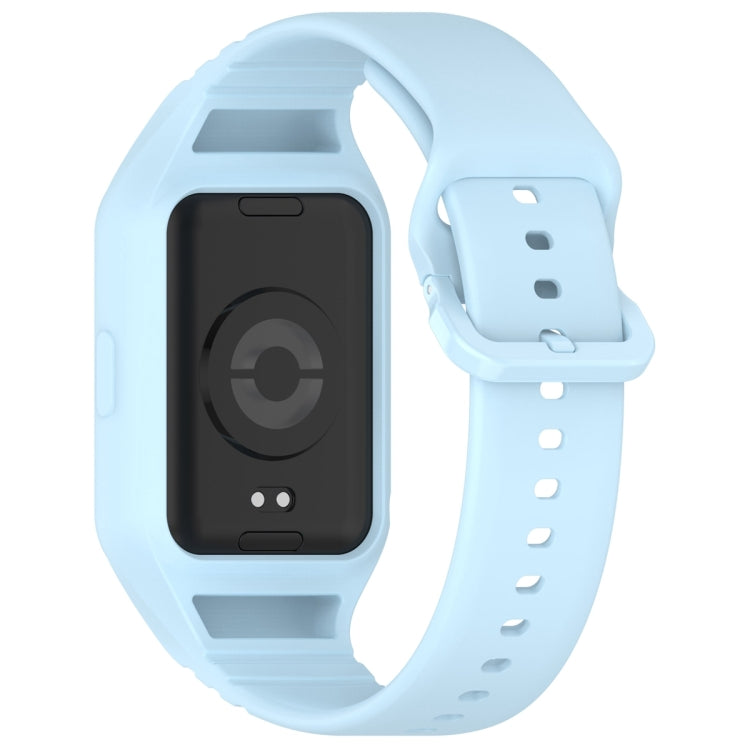 For Xiaomi Mi Band 8 Pro Solid Color Integrated TPU Watch Band(Light Blue) - Watch Bands by PMC TechLife | Online Shopping South Africa | PMC TechLife