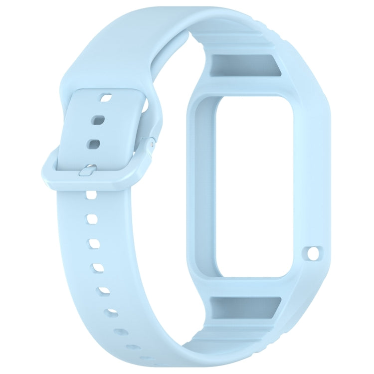 For Xiaomi Mi Band 8 Pro Solid Color Integrated TPU Watch Band(Light Blue) - Watch Bands by PMC TechLife | Online Shopping South Africa | PMC TechLife