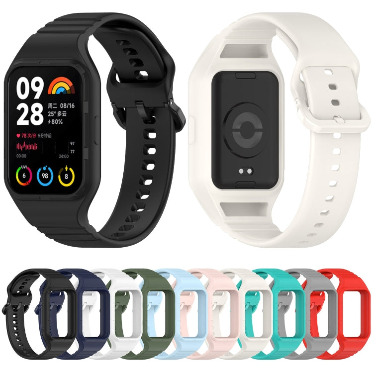 For Xiaomi Mi Band 8 Pro Solid Color Integrated TPU Watch Band(Light Blue) - Watch Bands by PMC TechLife | Online Shopping South Africa | PMC TechLife
