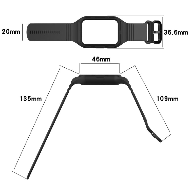 For Xiaomi Mi Band 8 Pro Solid Color Integrated TPU Watch Band(Light Pink) - Watch Bands by PMC TechLife | Online Shopping South Africa | PMC TechLife