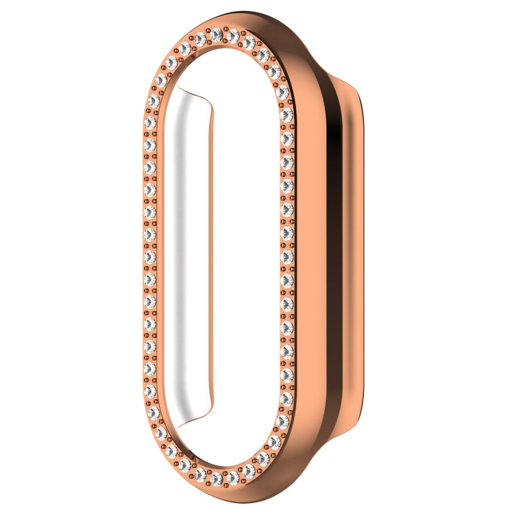 For Xiaomi Mi Band 8 / 9 Ceramic / 10 Ceramic Diamond Half Pack Hollow PC Watch Protective Cover(Rose Gold) - free shipping - PMC TechLife - Order now!