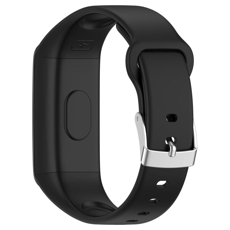 For Mambo Band 6S Solid Color Silver Buckle Silicone Watch Band(Black) - Watch Bands by PMC TechLife | Online Shopping South Africa | PMC TechLife