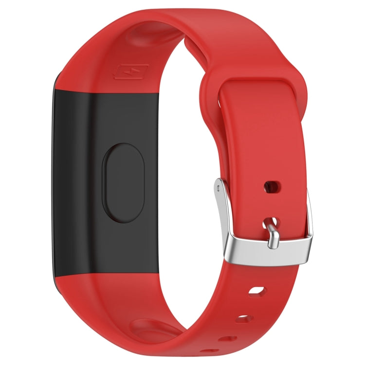 For Mambo Band 6S Solid Color Silver Buckle Silicone Watch Band(Red) - Watch Bands by PMC TechLife | Online Shopping South Africa | PMC TechLife