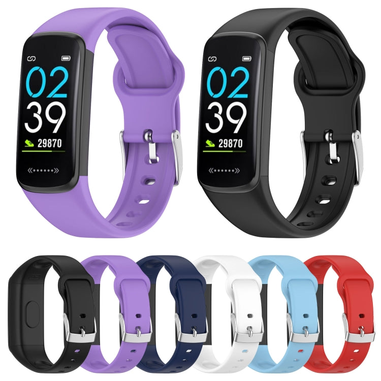 For Mambo Band 6S Solid Color Silver Buckle Silicone Watch Band(Midnight Blue) - free shipping - PMC TechLife - Order now!