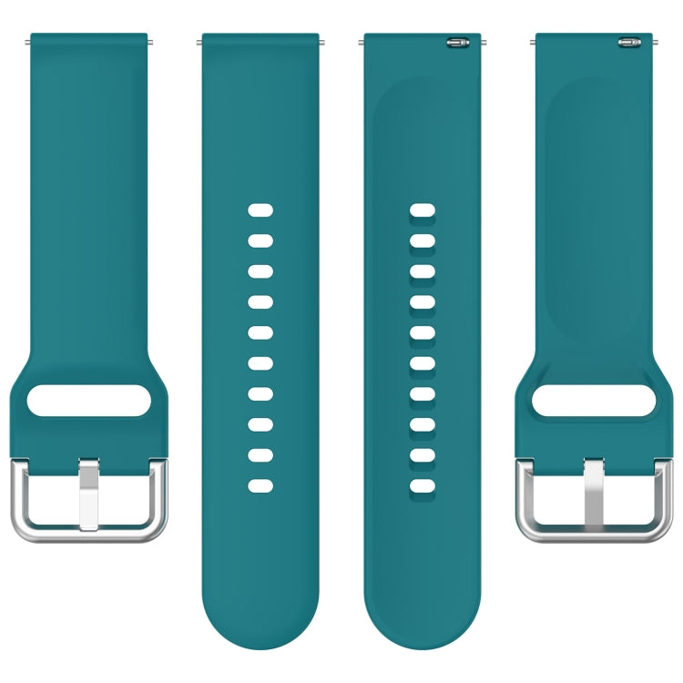 For CMF Watch Pro D395 22mm Solid Color Silver Buckle Silicone Watch Band, Size:L(Green) - Watch Bands by PMC TechLife | Online Shopping South Africa | PMC TechLife