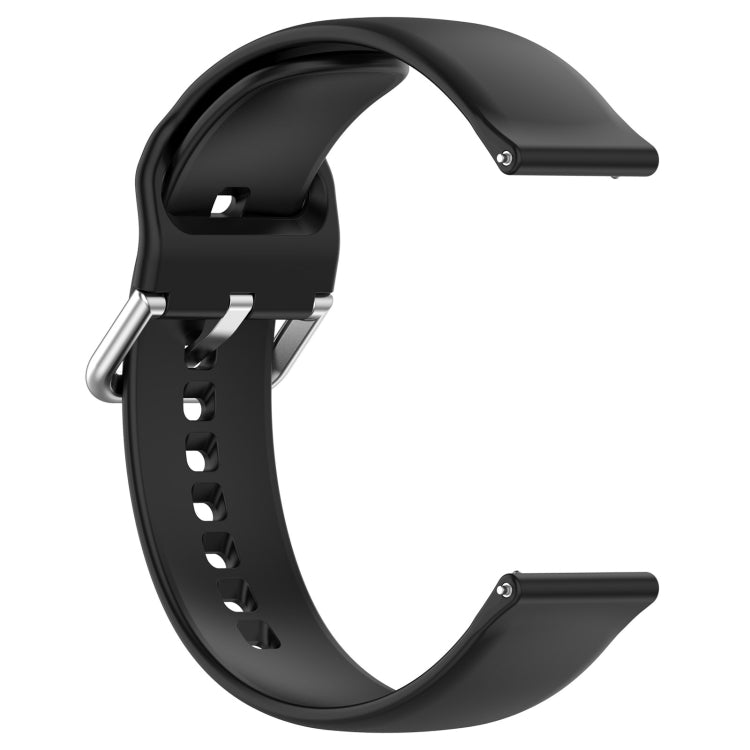 For CMF Watch Pro D395 / Watch Pro 2 22mm Solid Color Silver Buckle Silicone Watch Band, Size:L(Black) - Watch Bands by PMC TechLife | Online Shopping South Africa | PMC TechLife | Buy Now Pay Later Mobicred