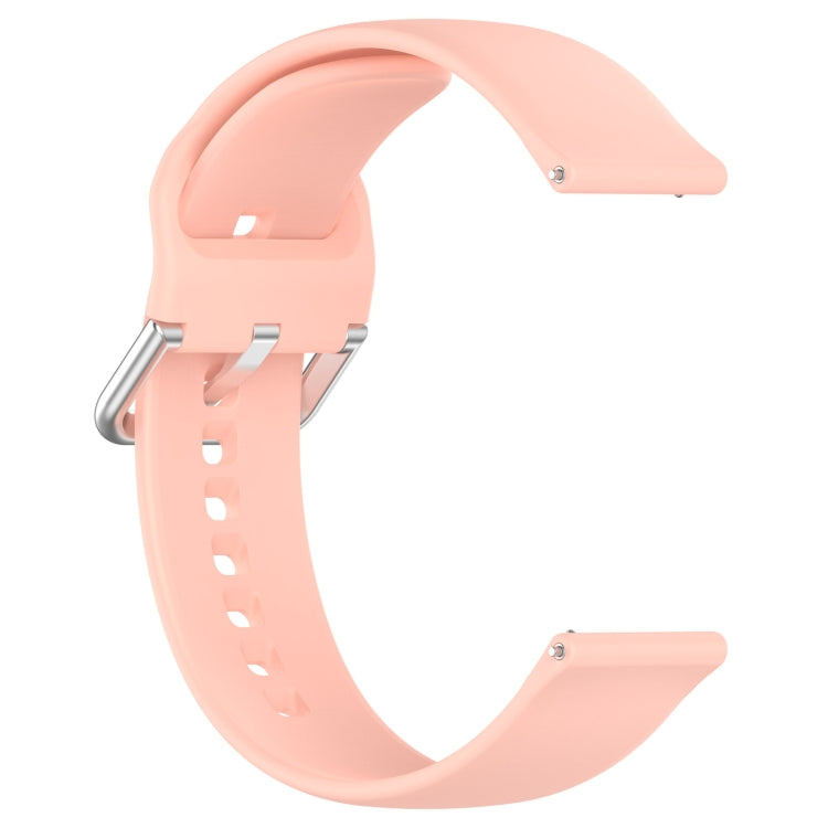 For CMF Watch Pro D395 22mm Solid Color Silver Buckle Silicone Watch Band, Size:L(Light Pink) - Watch Bands by PMC TechLife | Online Shopping South Africa | PMC TechLife