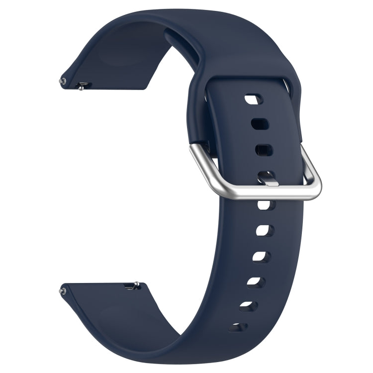 For CMF Watch Pro D395 22mm Solid Color Silver Buckle Silicone Watch Band, Size:L(Midnight Blue) - Watch Bands by PMC TechLife | Online Shopping South Africa | PMC TechLife