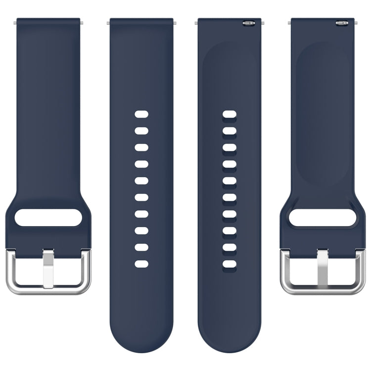 For CMF Watch Pro D395 22mm Solid Color Silver Buckle Silicone Watch Band, Size:L(Midnight Blue) - Watch Bands by PMC TechLife | Online Shopping South Africa | PMC TechLife