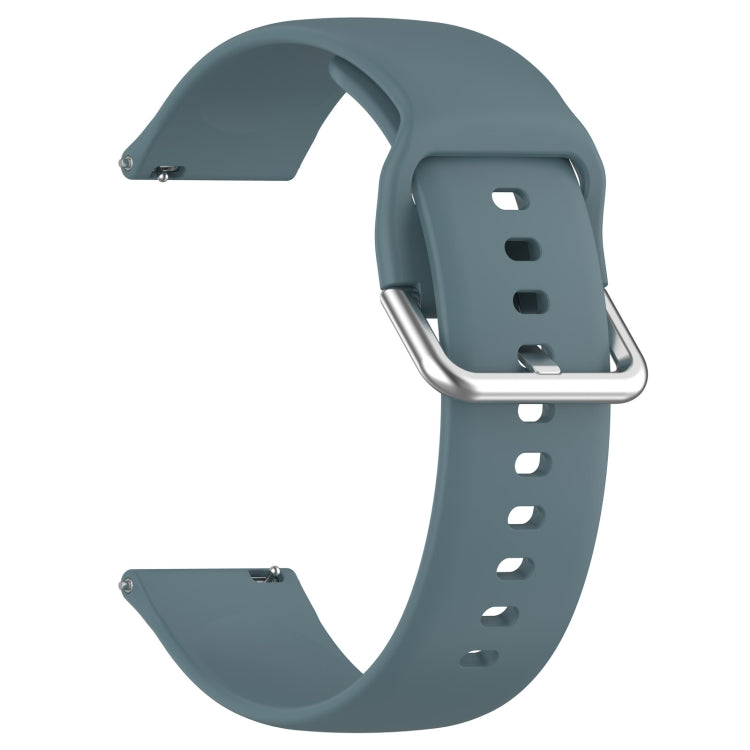 For CMF Watch Pro D395 22mm Solid Color Silver Buckle Silicone Watch Band, Size:L(Rock Blue) - Watch Bands by PMC TechLife | Online Shopping South Africa | PMC TechLife