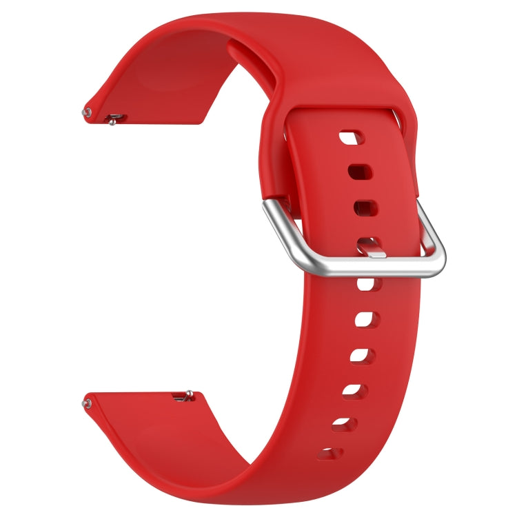 For CMF Watch Pro D395 22mm Solid Color Silver Buckle Silicone Watch Band, Size:S(Red) - Watch Bands by PMC TechLife | Online Shopping South Africa | PMC TechLife