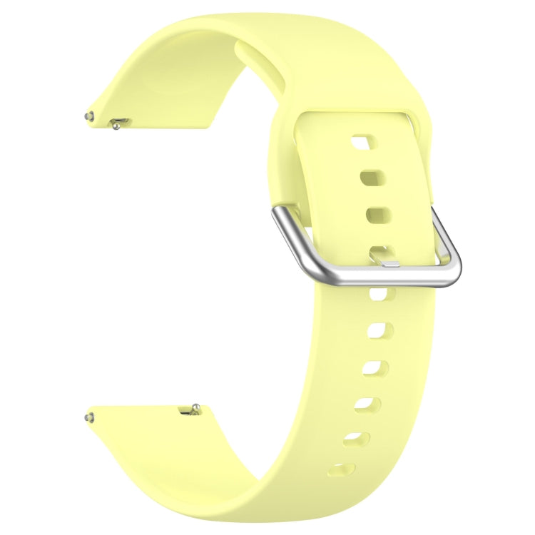 For CMF Watch Pro D395 22mm Solid Color Silver Buckle Silicone Watch Band, Size:S(Yellow) - Watch Bands by PMC TechLife | Online Shopping South Africa | PMC TechLife
