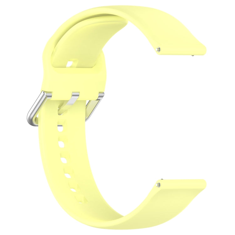 For CMF Watch Pro D395 22mm Solid Color Silver Buckle Silicone Watch Band, Size:S(Yellow) - Watch Bands by PMC TechLife | Online Shopping South Africa | PMC TechLife