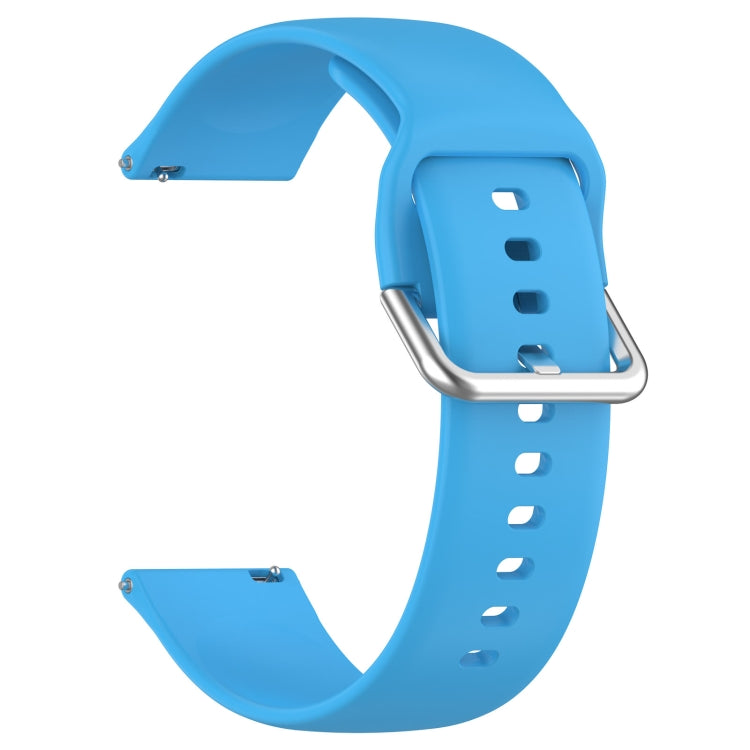 For CMF Watch Pro D395 22mm Solid Color Silver Buckle Silicone Watch Band, Size:S(Sky Blue) - Watch Bands by PMC TechLife | Online Shopping South Africa | PMC TechLife