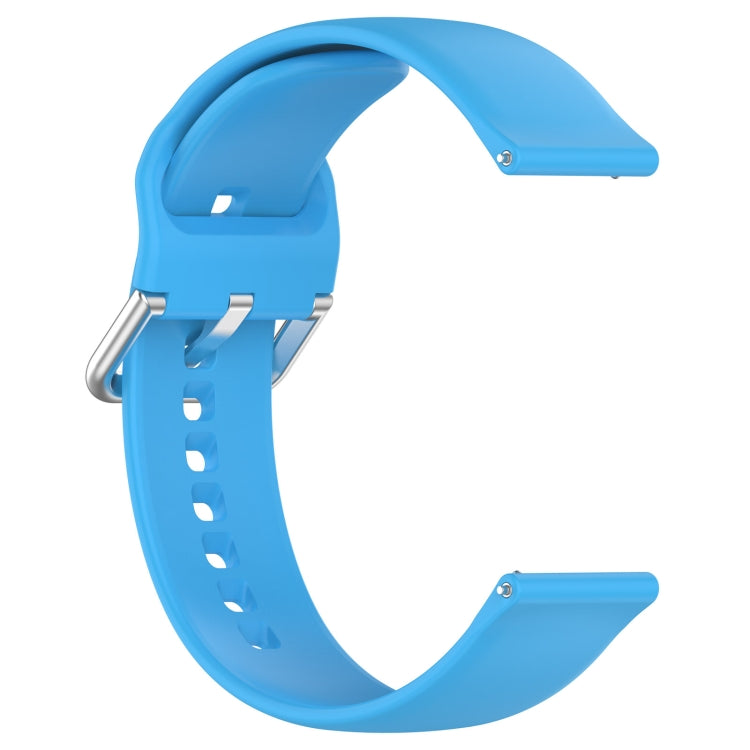 For CMF Watch Pro D395 22mm Solid Color Silver Buckle Silicone Watch Band, Size:S(Sky Blue) - Watch Bands by PMC TechLife | Online Shopping South Africa | PMC TechLife