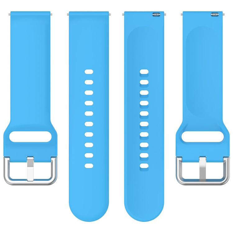 For CMF Watch Pro D395 22mm Solid Color Silver Buckle Silicone Watch Band, Size:S(Sky Blue) - Watch Bands by PMC TechLife | Online Shopping South Africa | PMC TechLife