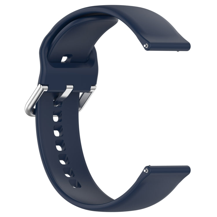 For CMF Watch Pro D395 22mm Solid Color Silver Buckle Silicone Watch Band, Size:S(Midnight Blue) - Watch Bands by PMC TechLife | Online Shopping South Africa | PMC TechLife