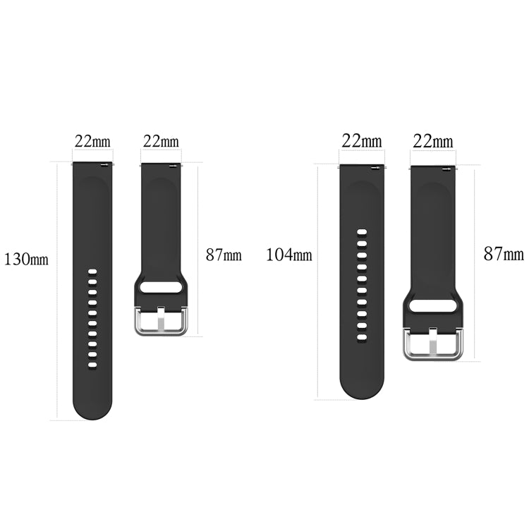 For CMF Watch Pro D395 / Watch Pro 2 22mm Solid Color Silver Buckle Silicone Watch Band, Size:S(White) - Watch Bands by PMC TechLife | Online Shopping South Africa | PMC TechLife | Buy Now Pay Later Mobicred