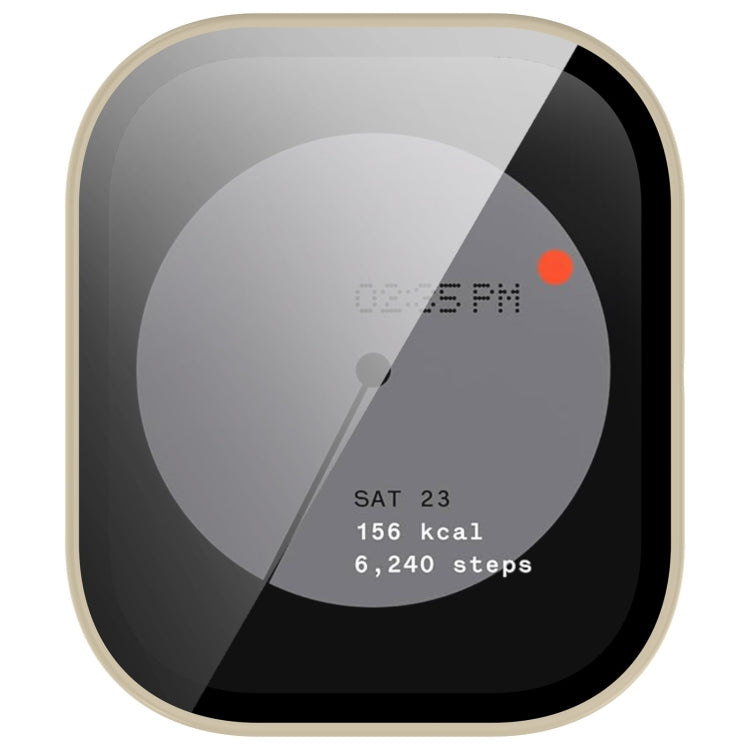 For CMF Watch Pro D395 PC + Tempered Film Integrated Watch Protective Case(Ivory White) - Watch Case by PMC TechLife | Online Shopping South Africa | PMC TechLife