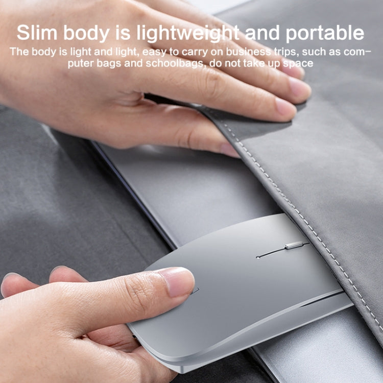 ZGA Chinchilla Dual Mode Wireless 2.4G + Bluetooth 5.0 Mouse(Silver) - free shipping - PMC Jewellery - Order now!