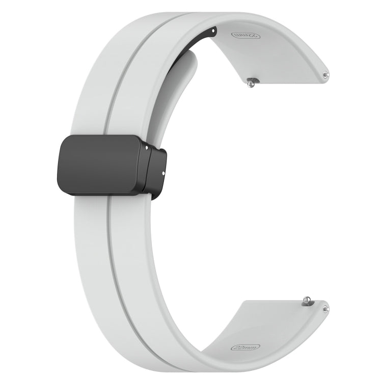 18mm Groove Folding Black Buckle Silicone Watch Band(Light Grey) - 18mm Bands by PMC TechLife | Online Shopping South Africa | PMC TechLife | Buy Now Pay Later Mobicred