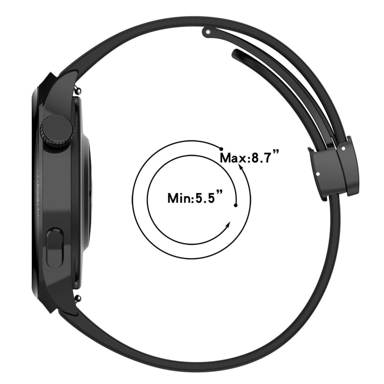 18mm Groove Folding Black Buckle Silicone Watch Band(Space Grey) - free shipping - PMC TechLife - Order now!