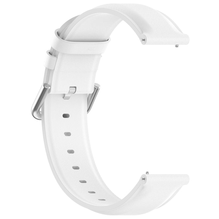 For CMF Watch Pro D395 22mm Round Tail Genuine Leather Watch Band(White) - Watch Bands by PMC TechLife | Online Shopping South Africa | PMC TechLife