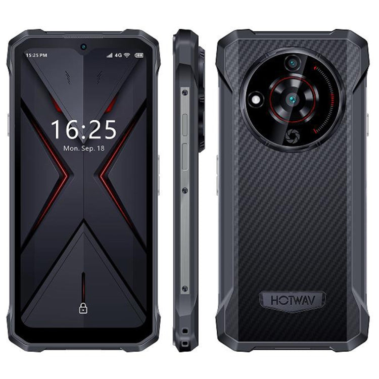 HOTWAV T7 Rugged Phone, 4GB+128GB, 6280mAh, 6.52 inch Android 13 MT8788 Octa Core, Network: 4G, OTG(All Black) - free shipping - PMC TechLife - Order now!