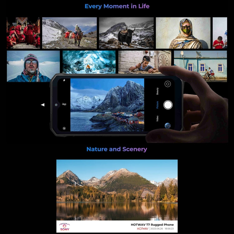 HOTWAV T7 Rugged Phone, 4GB+128GB, 6280mAh, 6.52 inch Android 13 MT8788 Octa Core, Network: 4G, OTG(All Black) - free shipping - PMC TechLife - Order now!