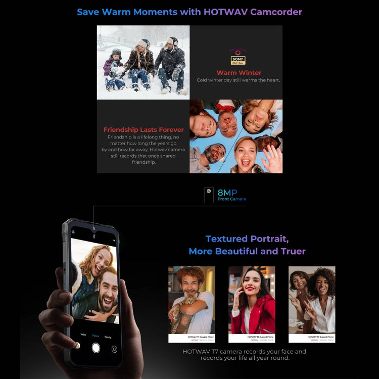 HOTWAV T7 Rugged Phone, 4GB+128GB, 6280mAh, 6.52 inch Android 13 MT8788 Octa Core, Network: 4G, OTG(All Black) - free shipping - PMC TechLife - Order now!