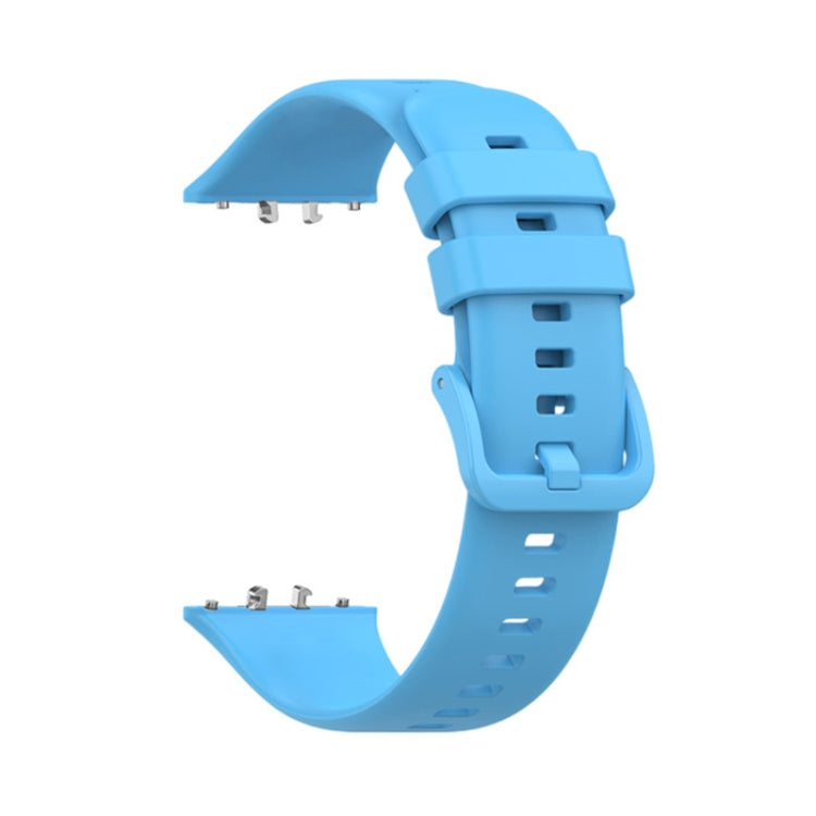 For Samsung Galaxy Fit 3 Solid Color Buckle Silicone Watch Band(Sky Blue) - Watch Bands by PMC TechLife | Online Shopping South Africa | PMC TechLife