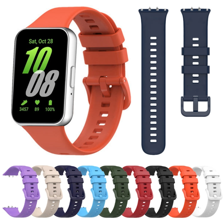 For Samsung Galaxy Fit 3 Solid Color Buckle Silicone Watch Band(Red) - Watch Bands by PMC TechLife | Online Shopping South Africa | PMC TechLife