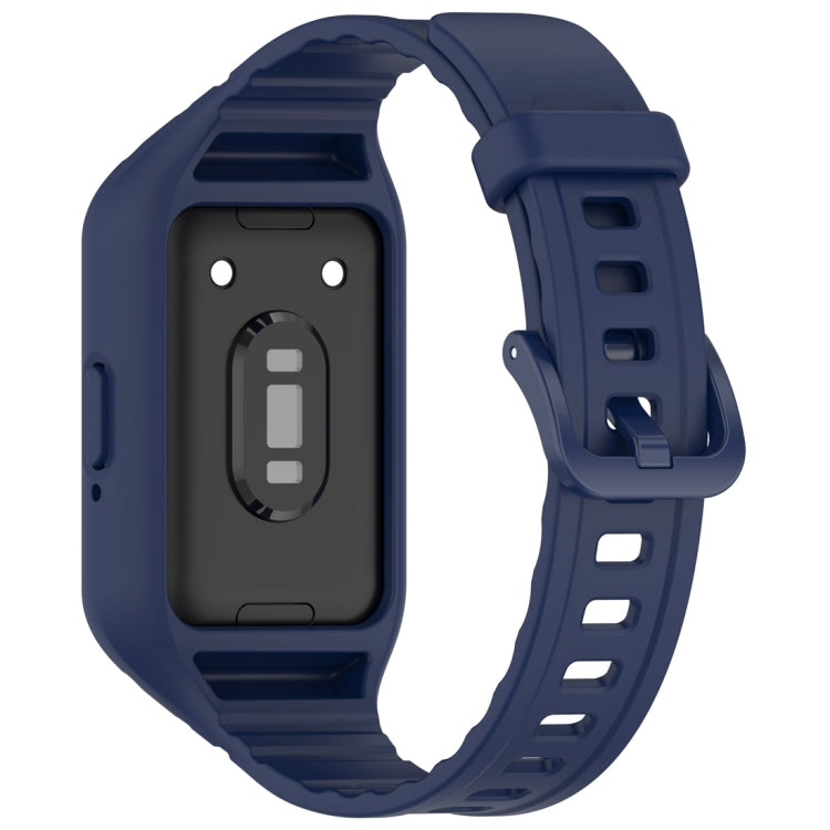 For Samsung Galaxy Fit 3 Solid Color Integrated TPU Watch Band(Midnight Blue) - Watch Bands by PMC TechLife | Online Shopping South Africa | PMC TechLife