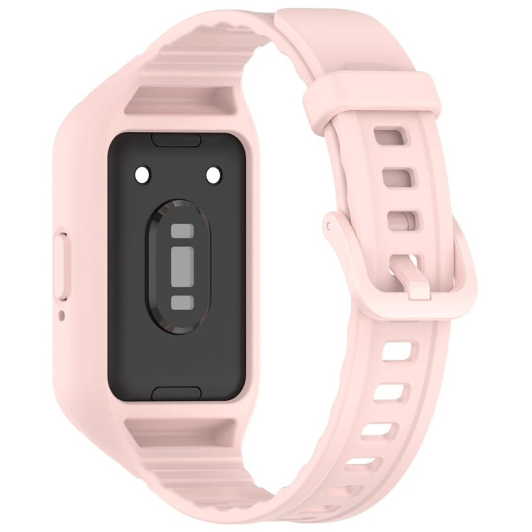 For Samsung Galaxy Fit 3 Solid Color Integrated TPU Watch Band(Light Pink) - Watch Bands by PMC TechLife | Online Shopping South Africa | PMC TechLife