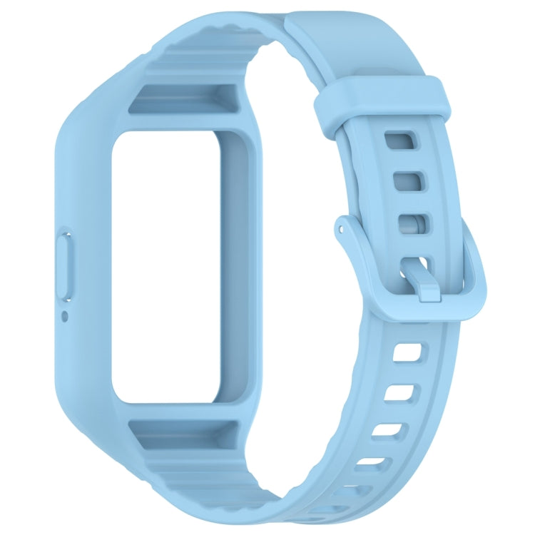 For Samsung Galaxy Fit 3 Solid Color Integrated TPU Watch Band(Light Blue) - Watch Bands by PMC TechLife | Online Shopping South Africa | PMC TechLife