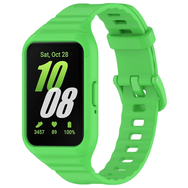 For Samsung Galaxy Fit 3 Solid Color Integrated TPU Watch Band(Fluorescent Green) - Watch Bands by PMC TechLife | Online Shopping South Africa | PMC TechLife