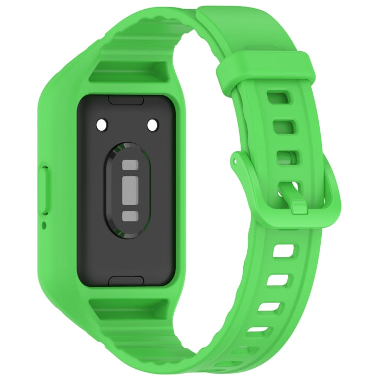 For Samsung Galaxy Fit 3 Solid Color Integrated TPU Watch Band(Fluorescent Green) - Watch Bands by PMC TechLife | Online Shopping South Africa | PMC TechLife