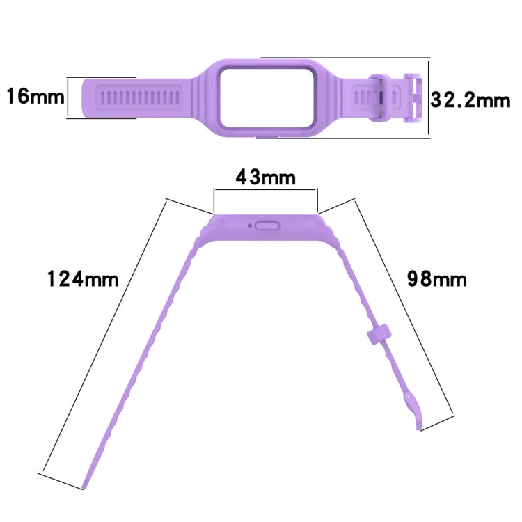 For Samsung Galaxy Fit 3 Solid Color Integrated TPU Watch Band(White) - Watch Bands by PMC TechLife | Online Shopping South Africa | PMC TechLife