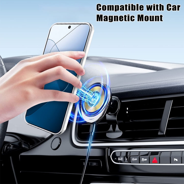 For Xiaomi 14 Electroplating MagSafe 360 Degree Rotation Holder Shockproof Phone Case(Black) - 14 Cases by PMC TechLife | Online Shopping South Africa | PMC TechLife