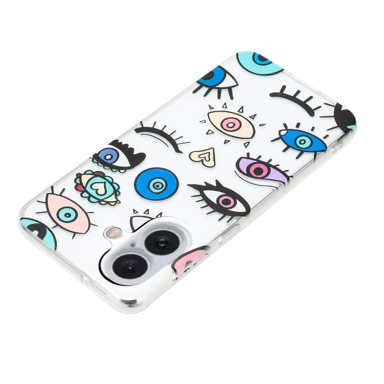 For iPhone 16 Plus Colorful Painting Pattern TPU Phone Case(Eye Monster) - iPhone 16 Plus Cases by PMC TechLife | Online Shopping South Africa | PMC TechLife | Buy Now Pay Later Mobicred