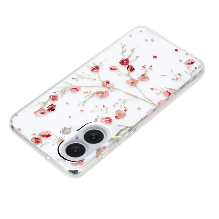 For iPhone 16 Colorful Painting Pattern TPU Phone Case(Red Flowers) - iPhone 16 Cases by PMC TechLife | Online Shopping South Africa | PMC TechLife | Buy Now Pay Later Mobicred