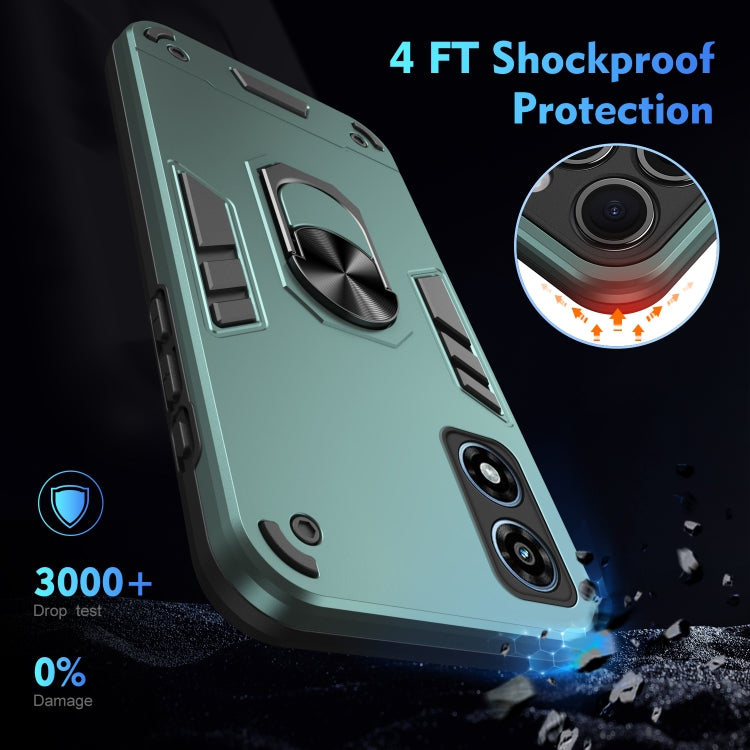 For Motorola Moto G Play 2024 Shockproof Metal Ring Holder Phone Case(Green) - free shipping - PMC Jewellery - Order now!