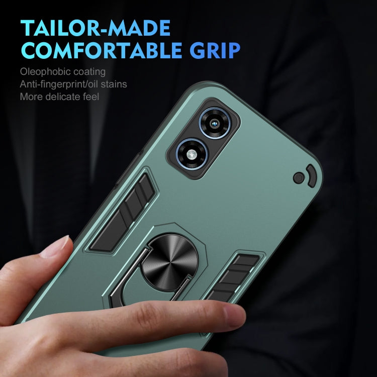 For Motorola Moto G Play 2024 Shockproof Metal Ring Holder Phone Case(Green) - free shipping - PMC Jewellery - Order now!