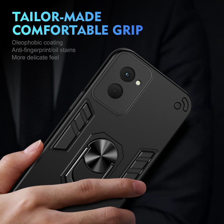 For Motorola Moto G Power 2024 Shockproof Metal Ring Holder Phone Case(Black) - Motorola Cases by PMC Jewellery | Online Shopping South Africa | PMC Jewellery | Buy Now Pay Later Mobicred
