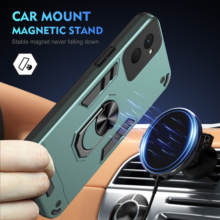 For Motorola Moto G Power 2024 Shockproof Metal Ring Holder Phone Case(Green) - Motorola Cases by PMC Jewellery | Online Shopping South Africa | PMC Jewellery | Buy Now Pay Later Mobicred