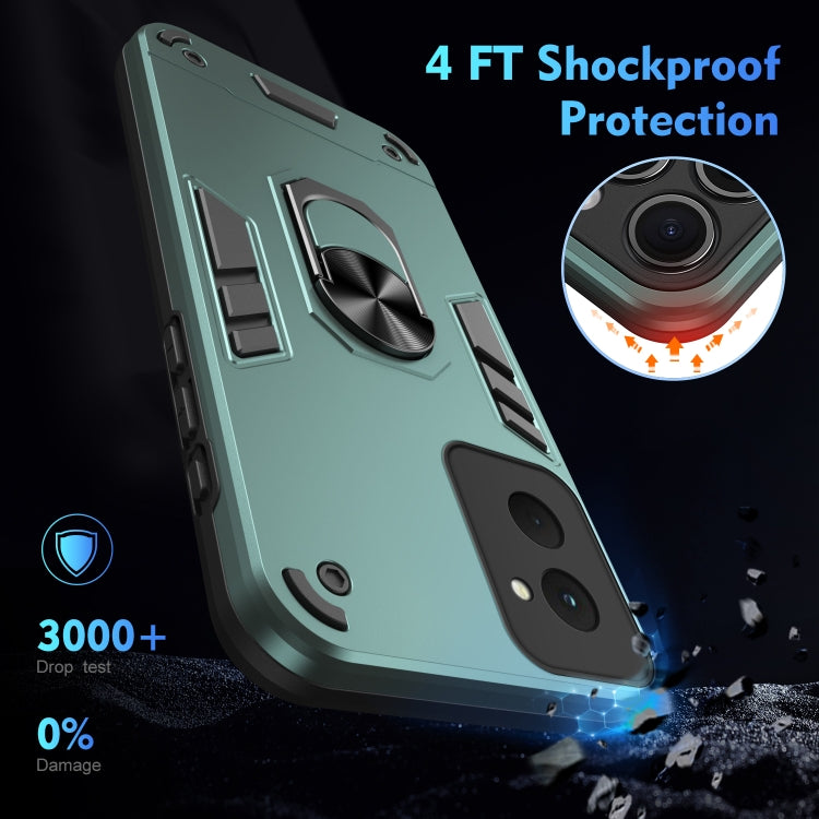 For Motorola Moto G Power 2024 Shockproof Metal Ring Holder Phone Case(Green) - Motorola Cases by PMC Jewellery | Online Shopping South Africa | PMC Jewellery | Buy Now Pay Later Mobicred