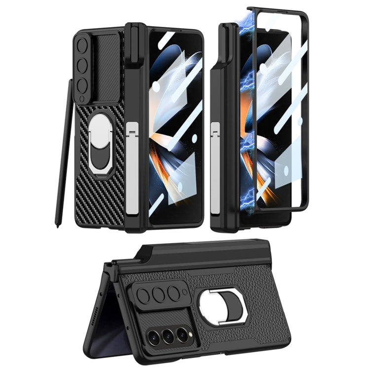 For Samsung Galaxy Z Fold4 GKK Integrated Magnetic Armor Full Coverage Phone Case(Carbon Fibre) - free shipping - PMC Jewellery - Order now!